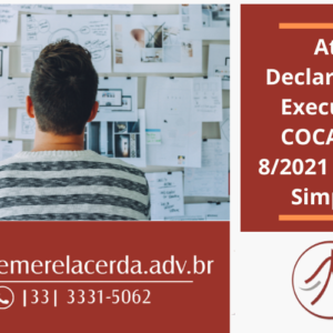 Ato Declaratório Executivo COCAD nº 8/2021