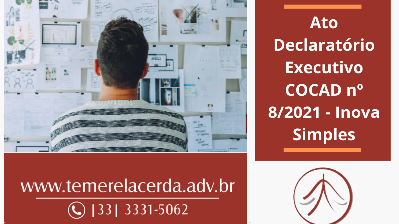 Ato Declaratório Executivo COCAD nº 8/2021